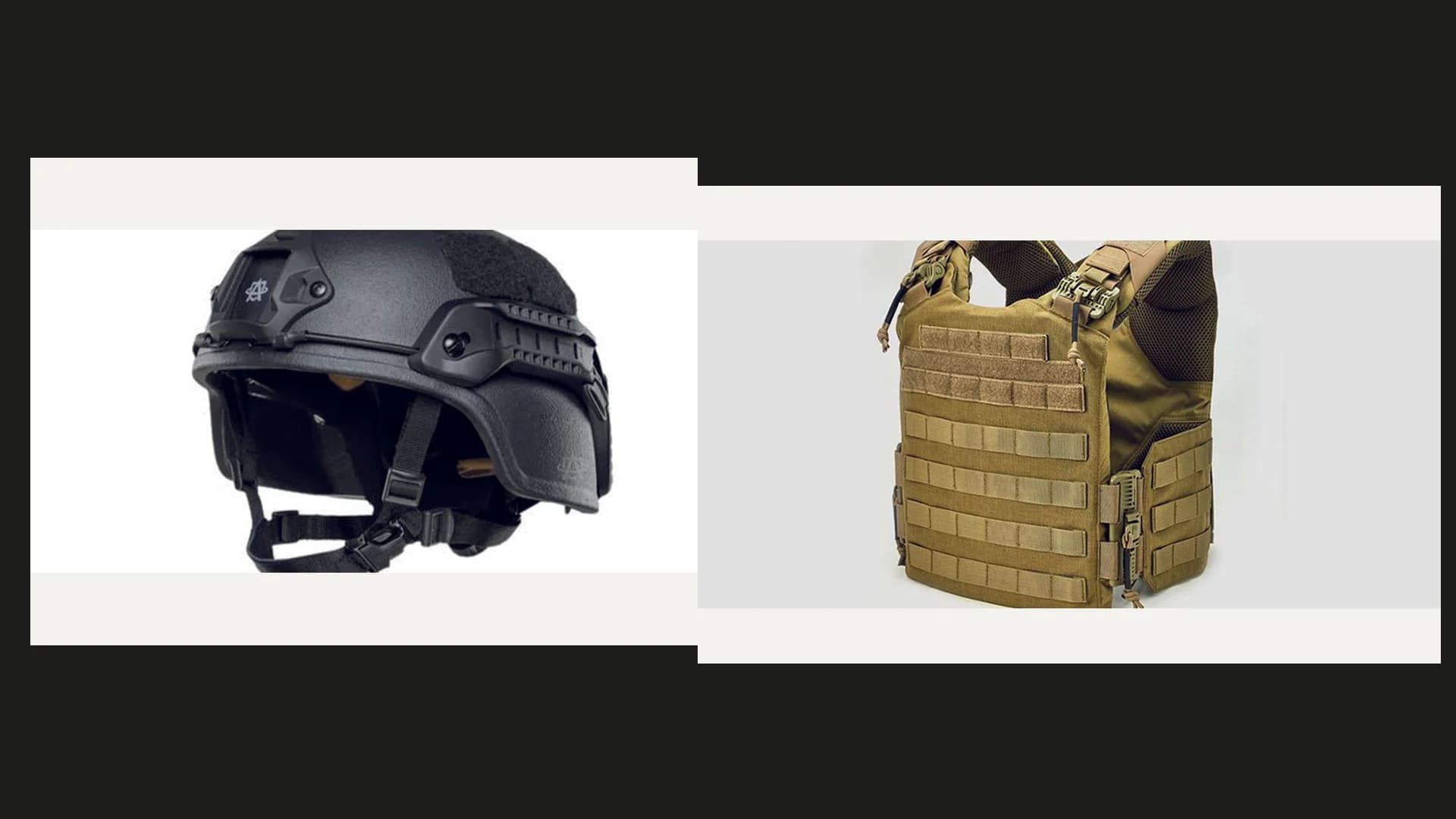 Casque de protection et gilet tactique issus du catalogue Rimzoure